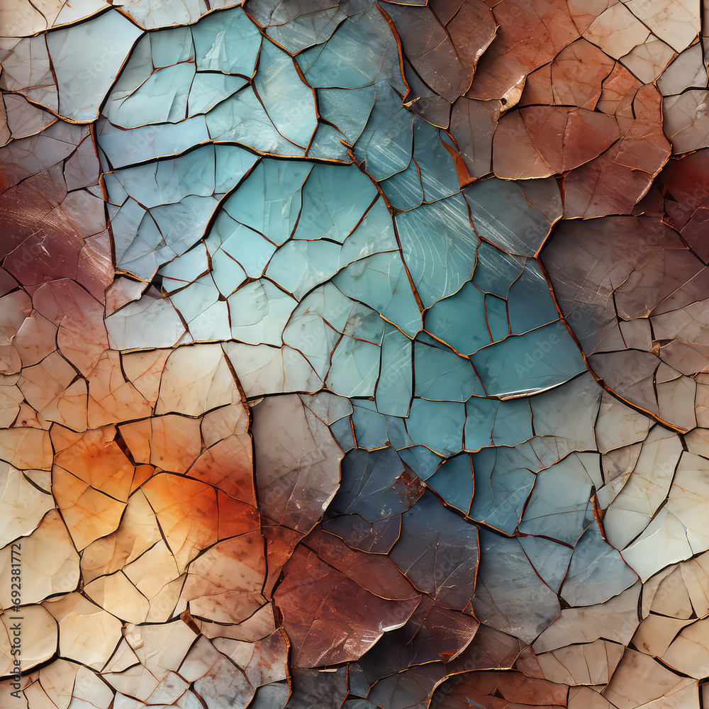 Seamless abstract rainbow cracked texture background pattern Seamless abstract rainbow cracked texture background pattern