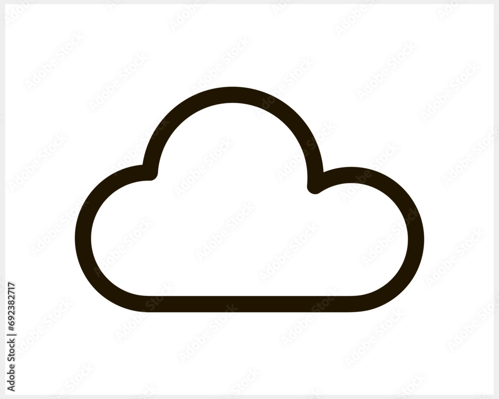 Cloud icon isolated. Weather symbol. Vector stock illustration EPS 10 Cloud icon isolated. Weather symbol. Vector stock illustration EPS 10