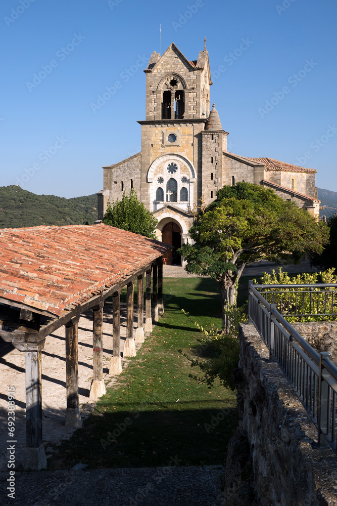 Church of St. Vincent Martyr and St. Sebastian in Frias. Burgos, north of spain.