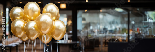 Golden Balloons Add Festive Elegance to Celebratory Decor and Events photo