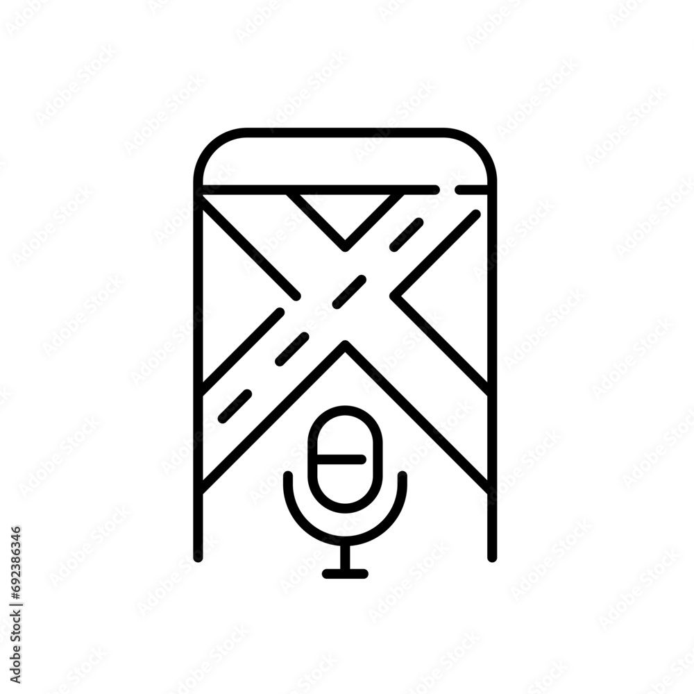 Navigation voice over. Smart assistant app. Pixel perfect, editable stroke icon Navigation voice over. Smart assistant app. Pixel perfect, editable stroke icon