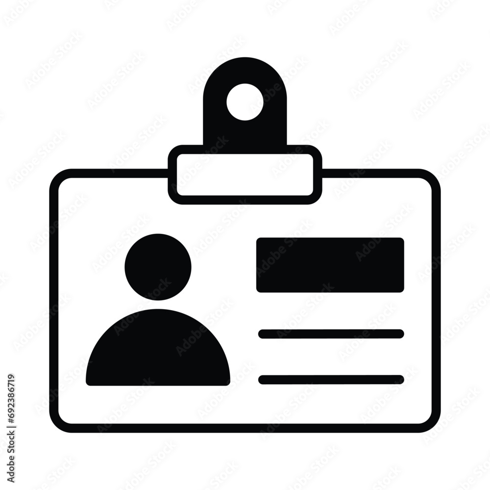 Student id card vector design, entry pass icon in modern style Student id card vector design, entry pass icon in modern style