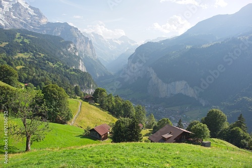 Wengen in the Bernese Oberland in Switzerland 