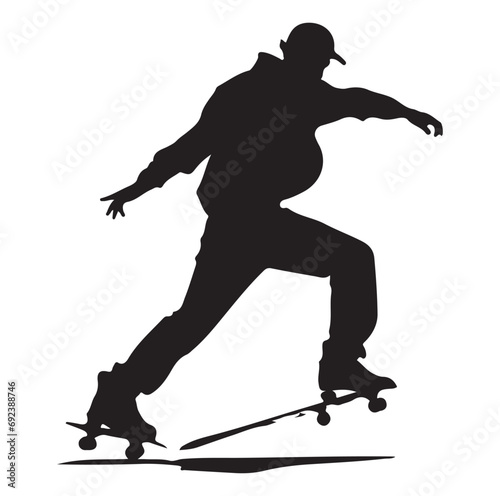 skating player silhouette vector