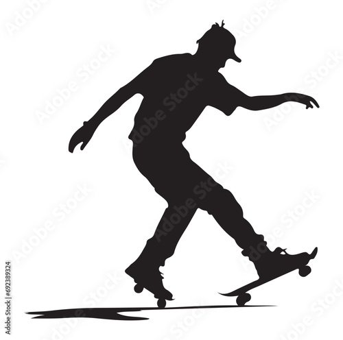 skating player silhouette vector