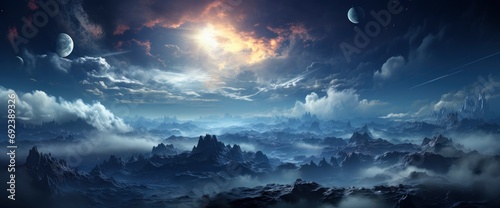 Landscape Milky Way Galaxy Sunrise Earth , Background Banner HD