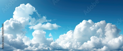 Blue Sky Background White Clouds   Background Banner HD