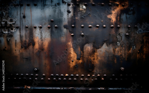 A grungy rusty texture of steel metal  Generative AI