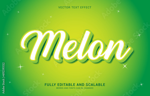 editable text effect, Melon style