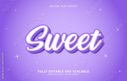 editable text effect, Sweet style