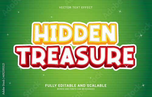 editable text effect, Hidden Treasure style
