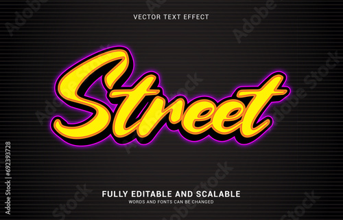 editable text effect, Street style