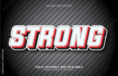 editable text effect, Strong style
