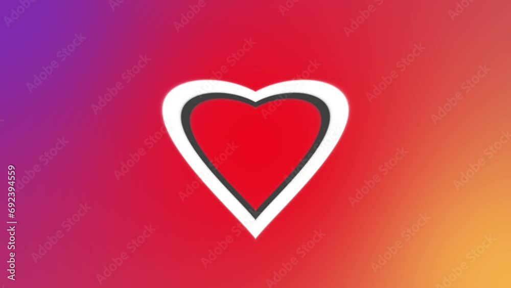 Fun Heartbeat Animation of 3D White Heart Illustration on Colorful Background 4K 50 FPS Fun Heartbeat Animation of 3D White Heart Illustration on Colorful Background 4K 50 FPS