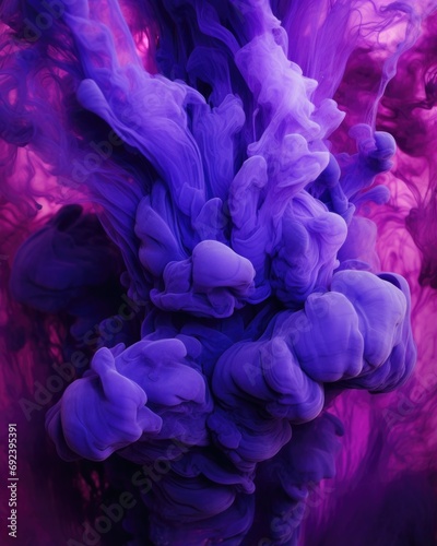 A close up of a purple and black substance. Generative AI.