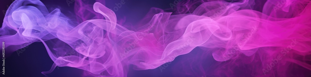 A close up of a pink and purple smoke. Generative AI.