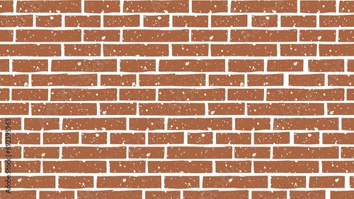 wall background - Block brick brown with background white
