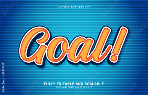 editable text effect, Goal style