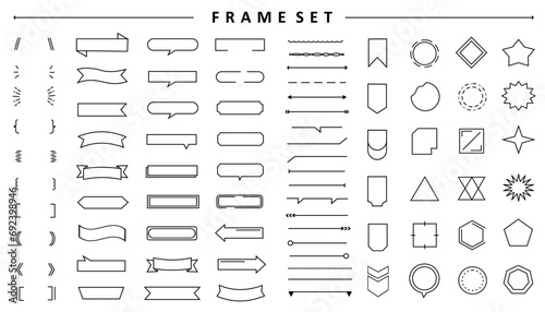 Frame set minimal template, border element vector