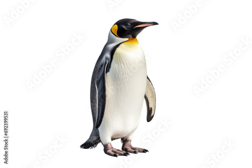 Monochrome Majesty: Penguins' Striking Black and White Plumage isolated on transparent background