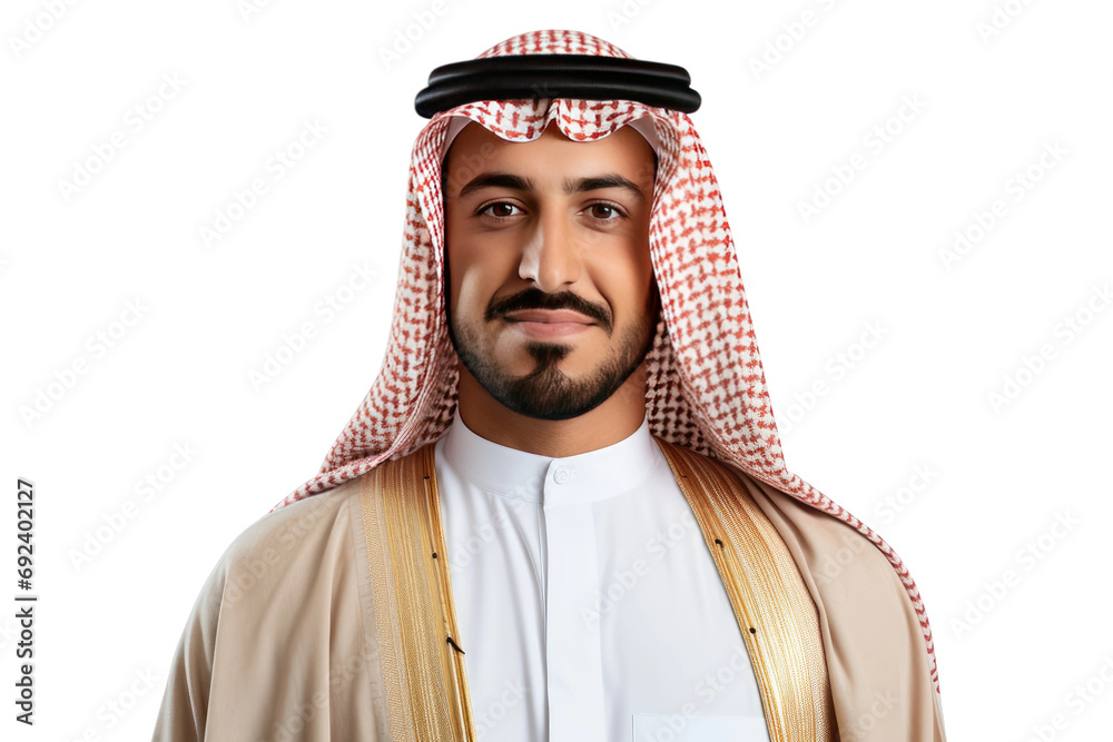 Arab Elegance: Traditional Caef's Timeless Appeal isolated on transparent background