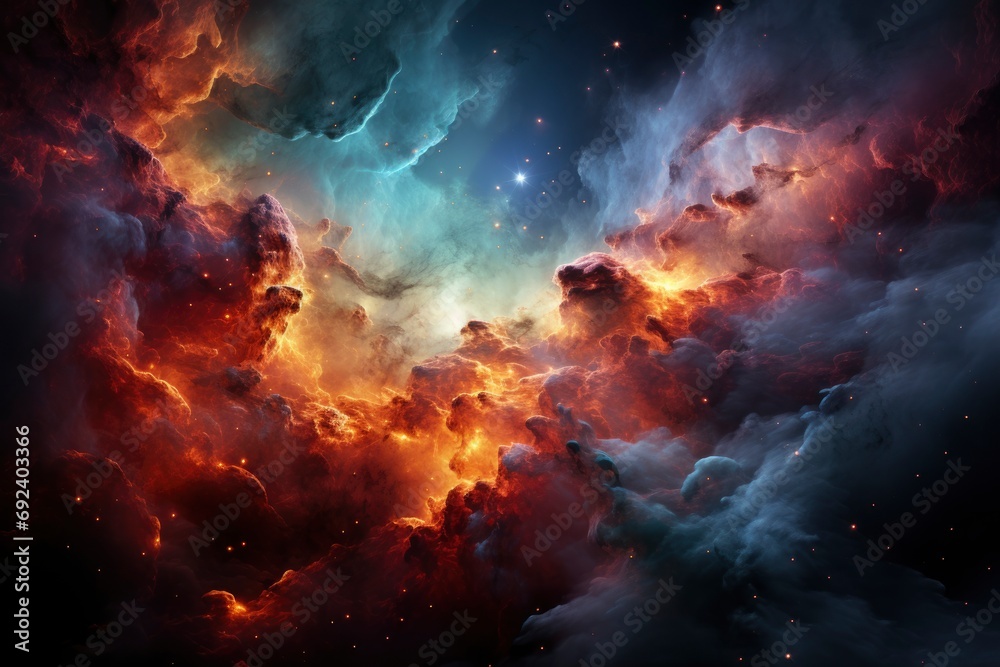 shapes of a nebula, Cosmic Phenomena. generative ai