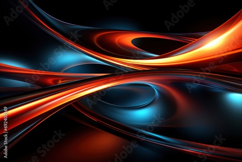 smooth and curved lines background, generative ai