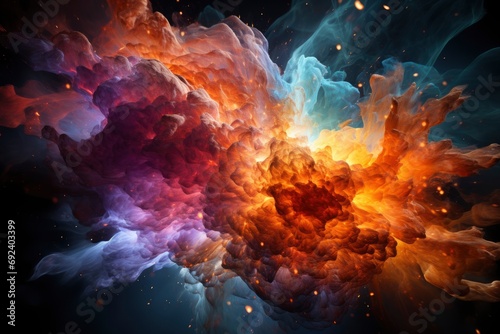 shapes of a nebula, Cosmic Phenomena. generative ai