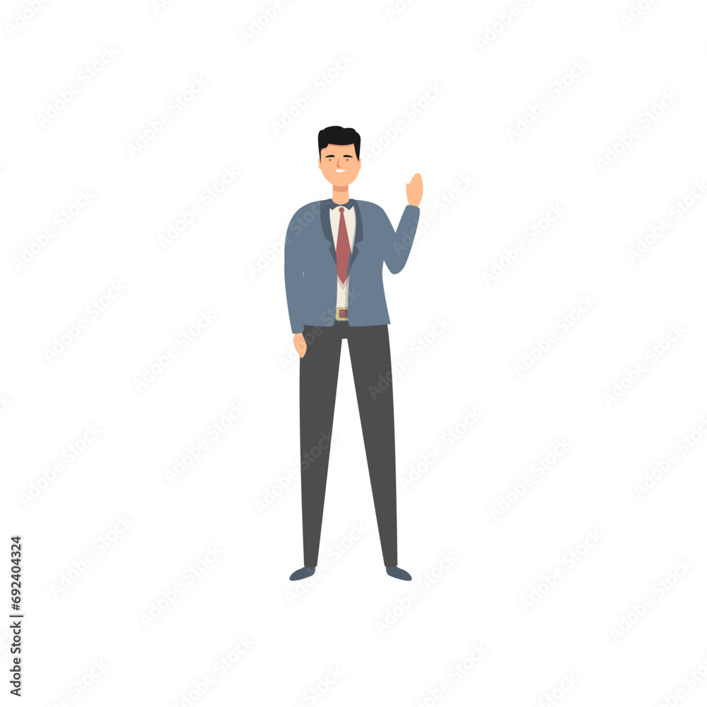 vector set of male office workers in gray suits businessman vector set of male office workers in gray suits businessman