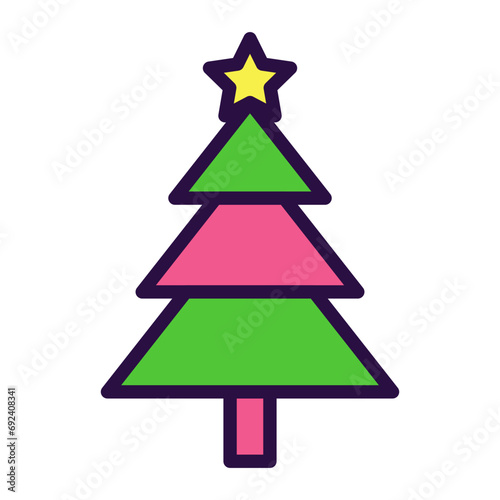 Christmas Tree Icon Clipart