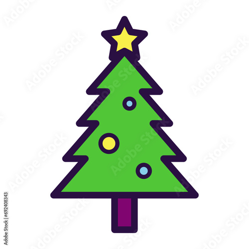Christmas Tree Icon Clipart