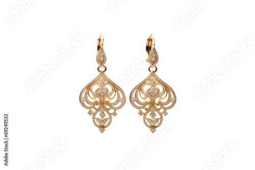 Chic Charms: Elevate Your Style with Stunning Earrings isolated on transparent background