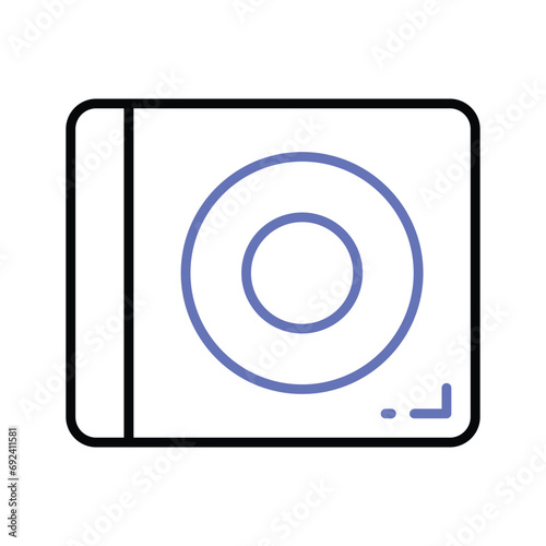 An icon of dvd player in trendy design style, modern cd rom vector