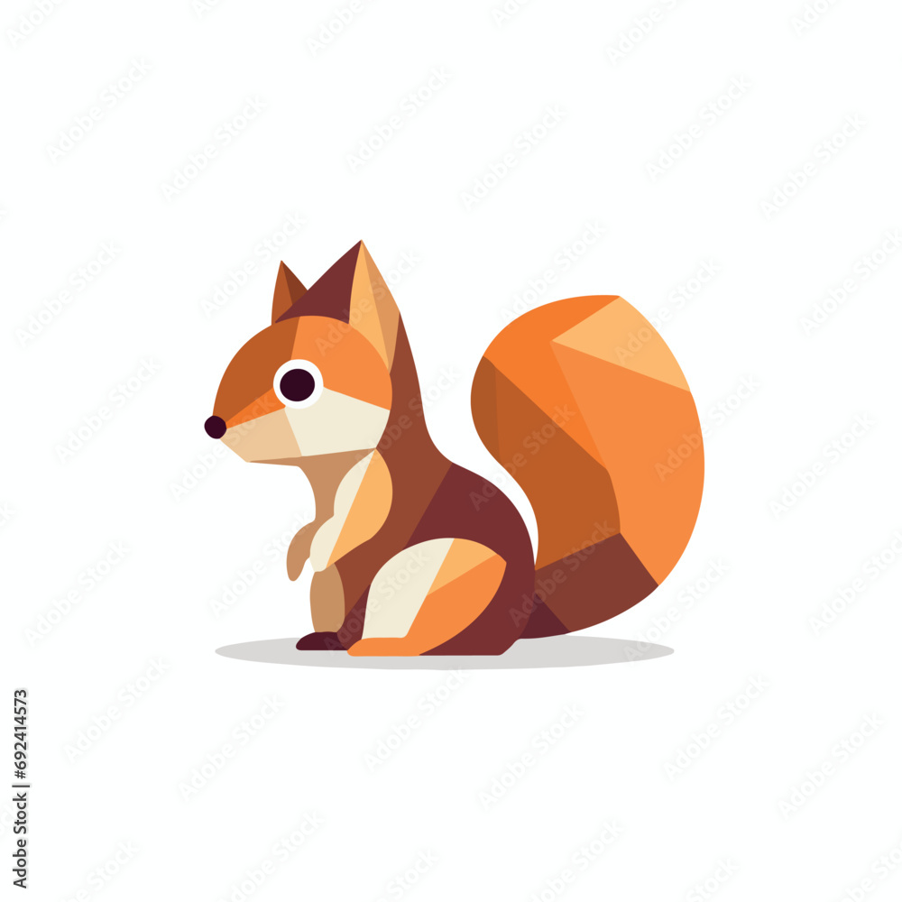 Fototapeta premium Squirrel in cartoon, doodle style. Isolated 2d vector illustration in logo, icon, sketch style, Eps 10. AI Generative