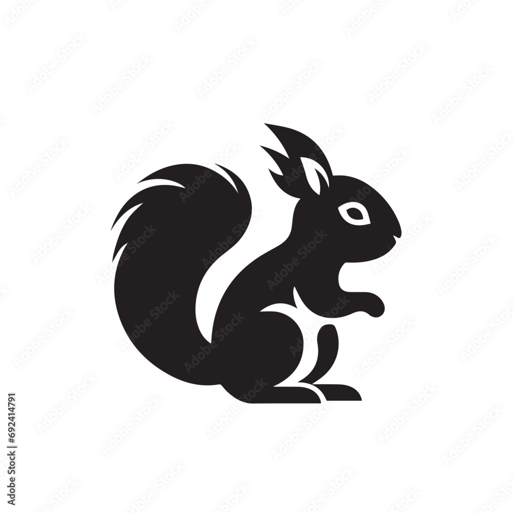 Squirrel in cartoon, doodle style. Isolated 2d vector illustration in logo, icon, sketch style, Eps 10, black and white. AI Generative Squirrel in cartoon, doodle style. Isolated 2d vector illustration in logo, icon, sketch style, Eps 10, black and white. AI Generative