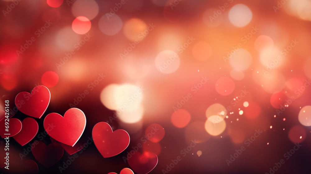 Love and hearts, abstract background 