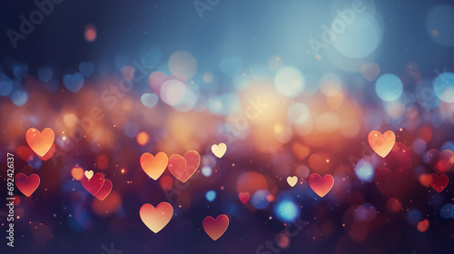 Love and hearts, abstract background 