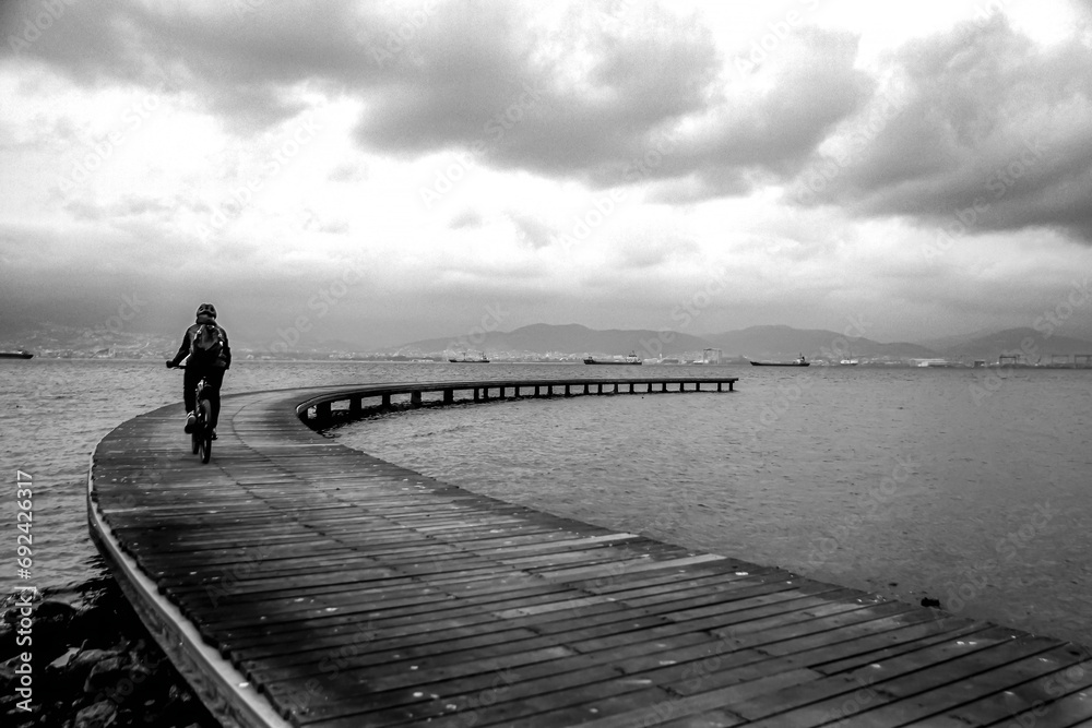 person on the pier