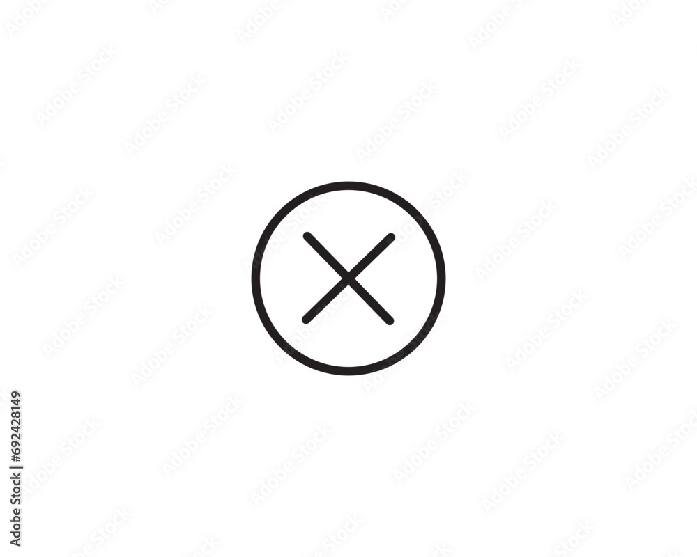 Close icon vector symbol design illustration Close icon vector symbol design illustration