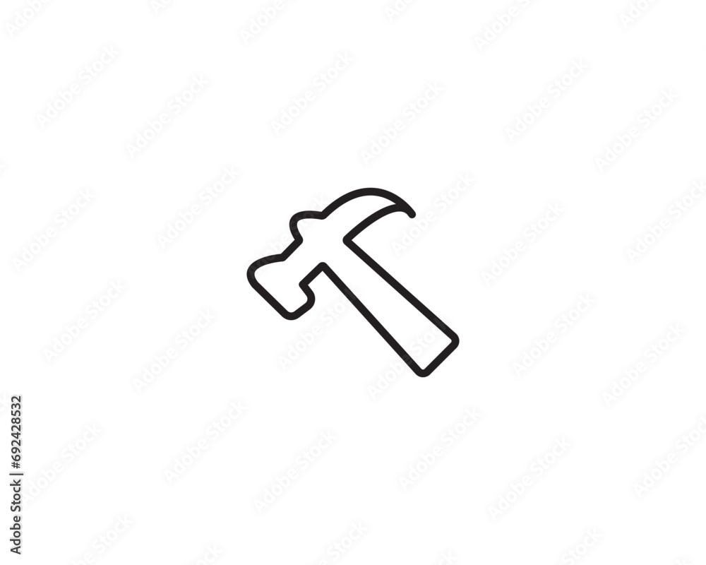Hammer tool icon vector symbol design illustration Hammer tool icon vector symbol design illustration