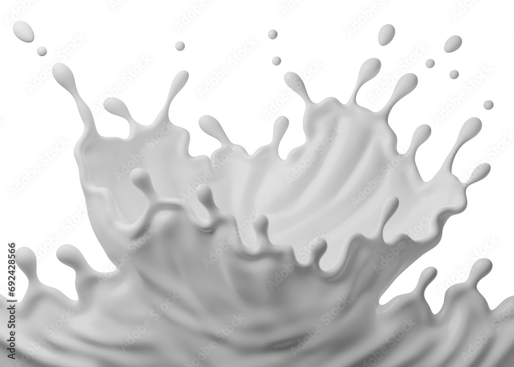 Fototapeta premium PSD Milk Splash 3D Rendering