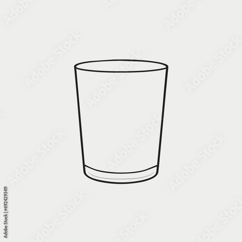 Empty glass vector icon