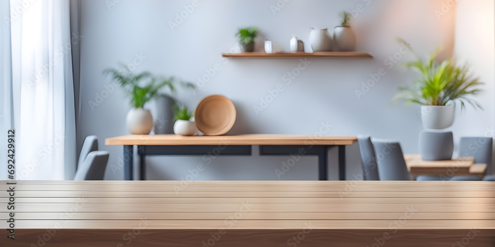 Empty table with abstract blurred background. blur living room. for product display. Empty table with abstract blurred background. blur living room. for product display.