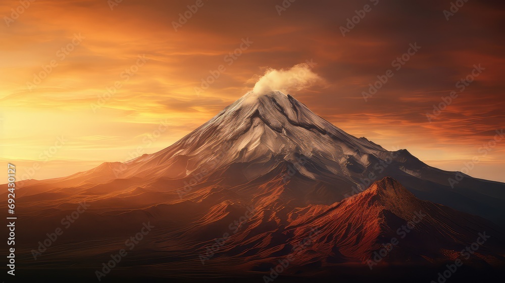 eruption volcanic mountains landscape illustration lava ash, crater magma, peak geology eruption volcanic mountains landscape