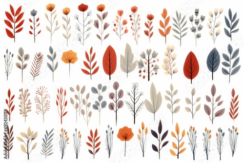 Elegant Collection of Fall Botanical Illustrations
