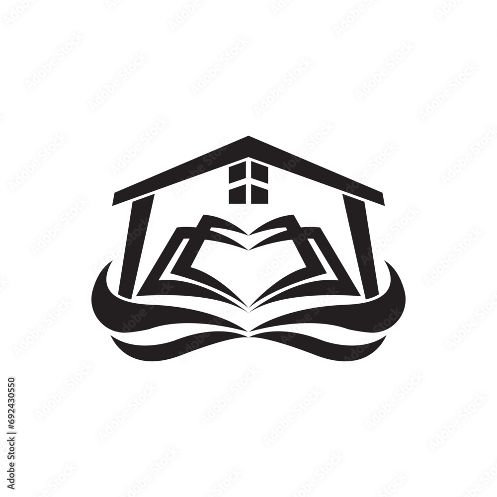 Library logo icon, vector illustration design Library logo icon, vector illustration design