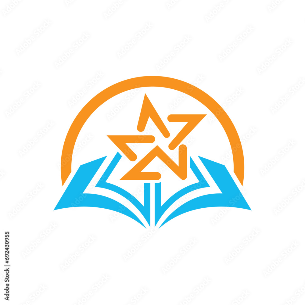Obraz premium Library logo icon, vector illustration design