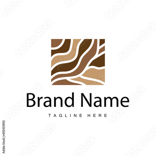 Wood logo design structure layers forest tree bark vector template