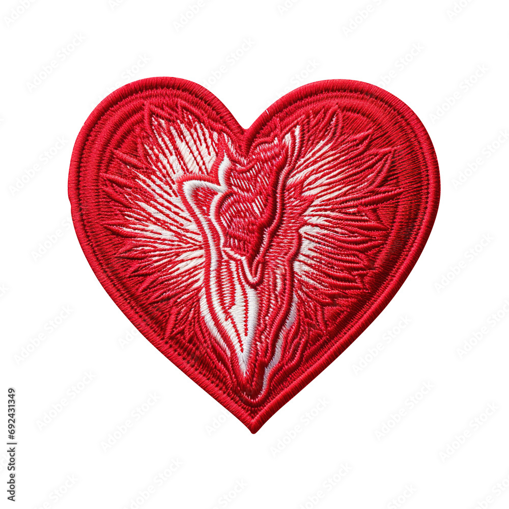 heart shape embroidered patch isolated on transparent background Remove png, Clipping Path, pen tool heart shape embroidered patch isolated on transparent background Remove png, Clipping Path, pen tool