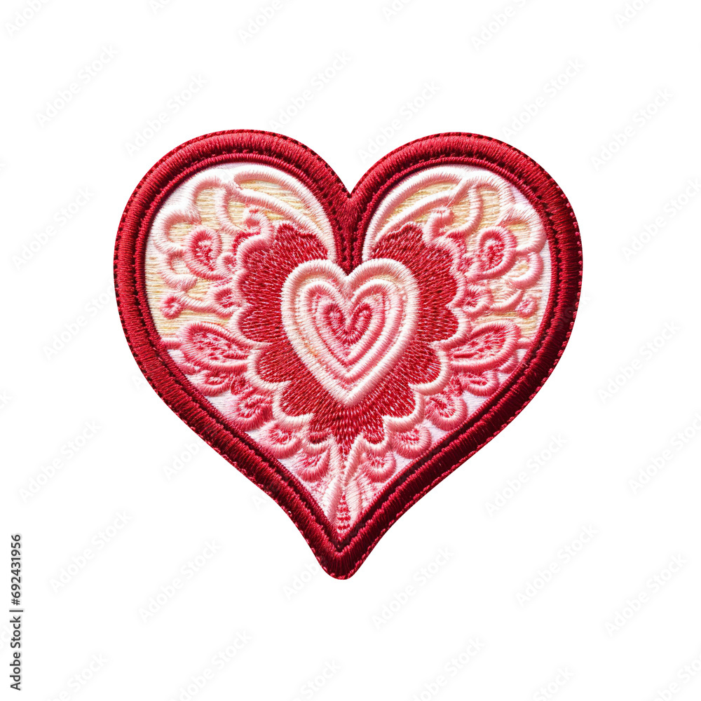heart shape embroidered patch isolated on transparent background Remove png, Clipping Path, pen tool heart shape embroidered patch isolated on transparent background Remove png, Clipping Path, pen tool